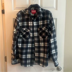 Coleman The Outdoor Company Black & white thick quality button down flannel
